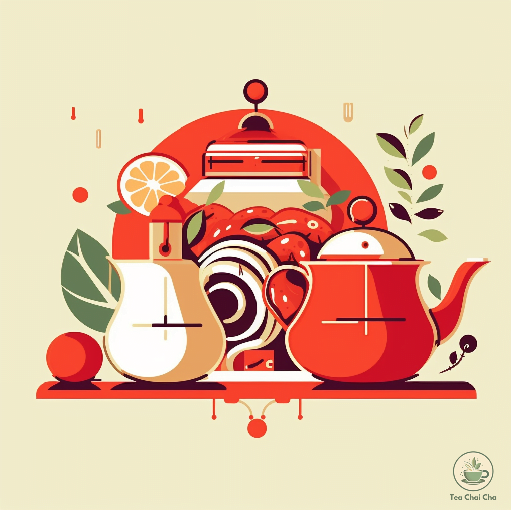 teapot and tea tools