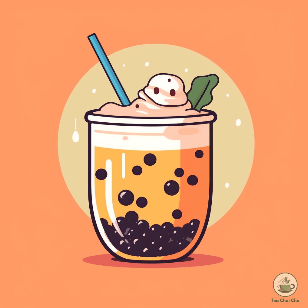 Brown sugar milk tea with boba