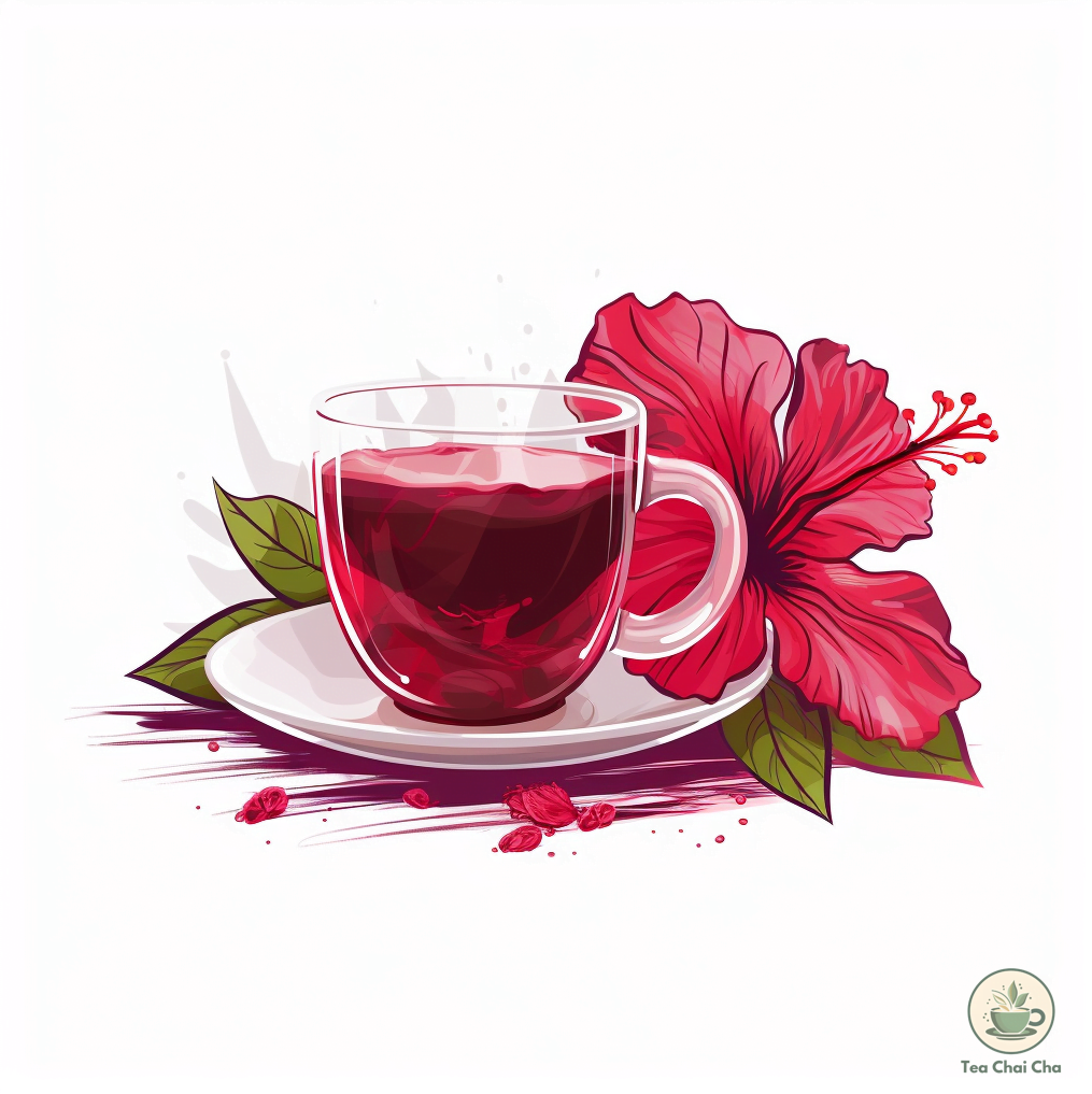 hibiscus tea with flower