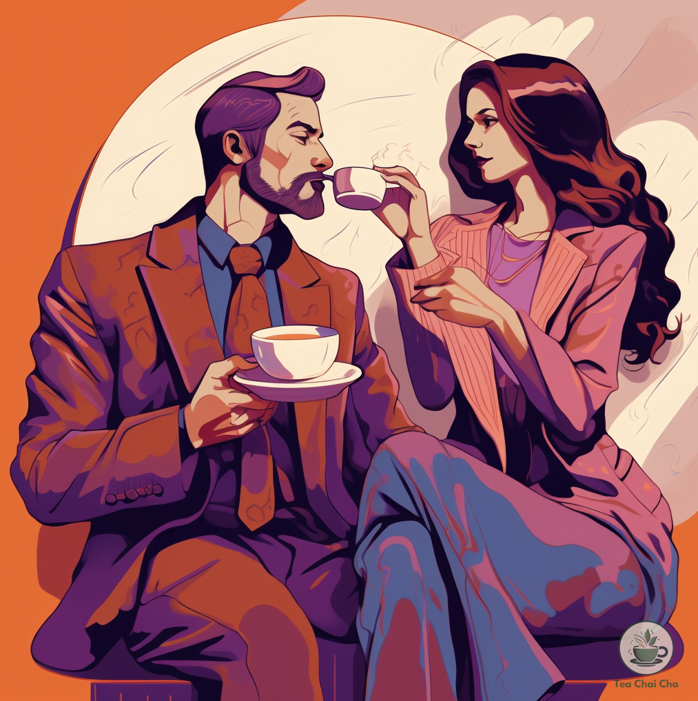 Couple drinking high caffeine tea