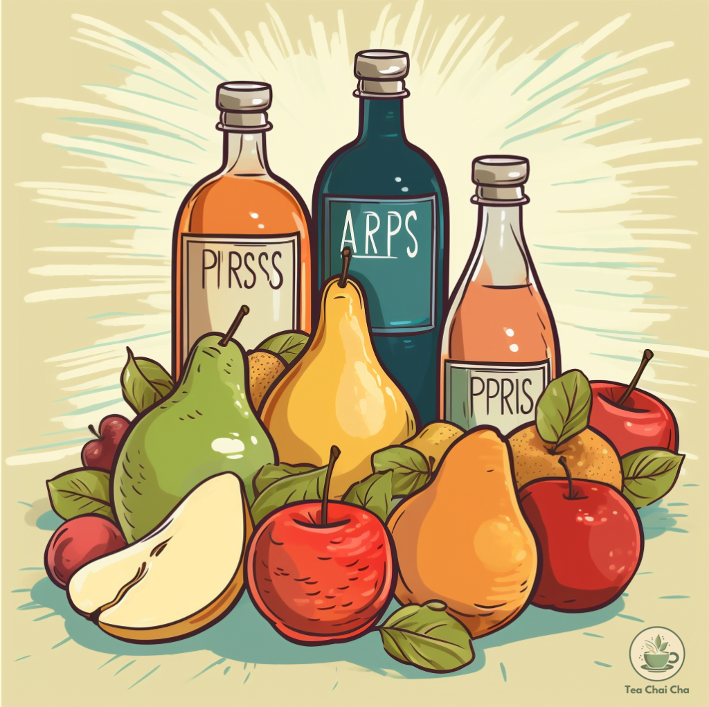 fresh fruits and syrups