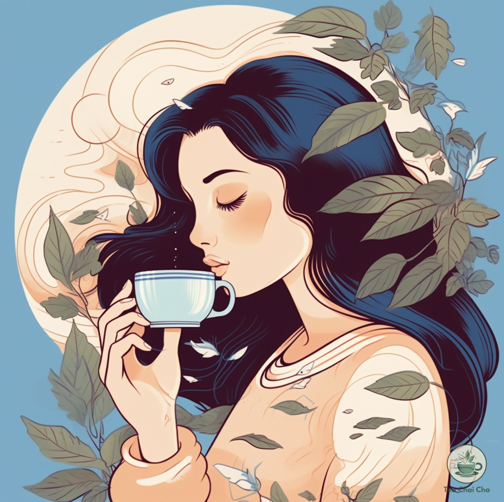 girl drinking herbal tea