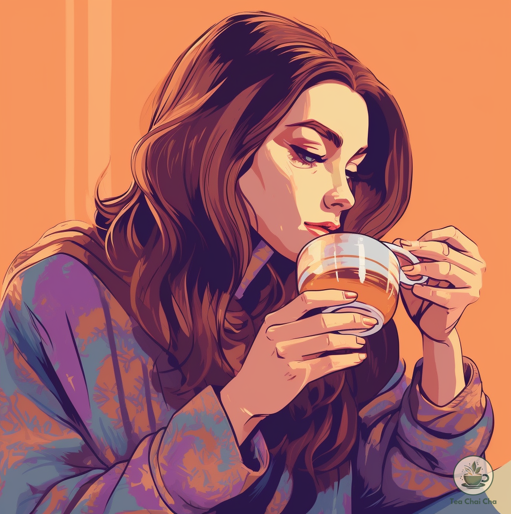 girl tasting tea