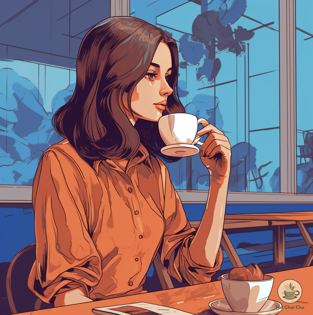 girl drinking ceylon tea