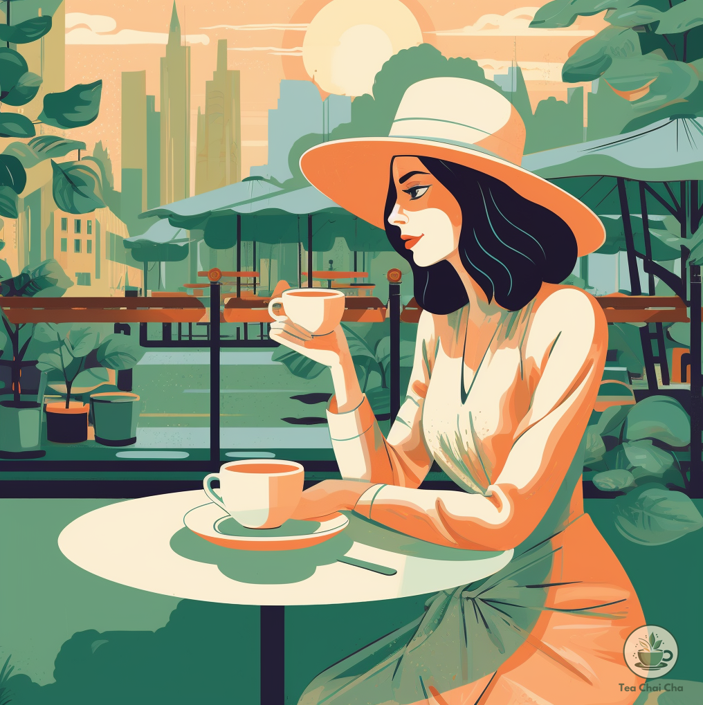 girl drinking mint tea