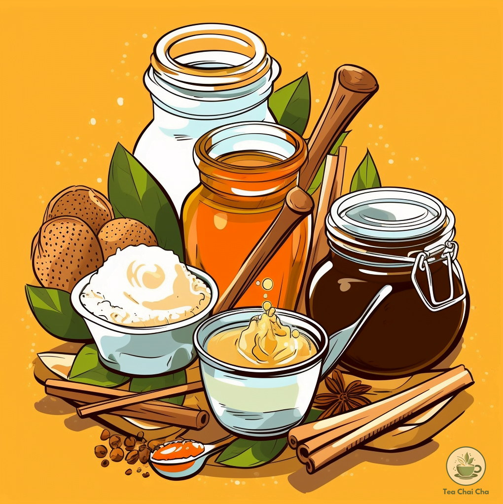 honey, sugar and sweeteners illustration