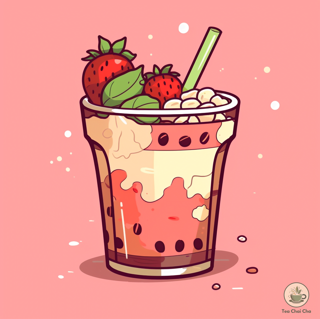 strawberry boba tea caffeine