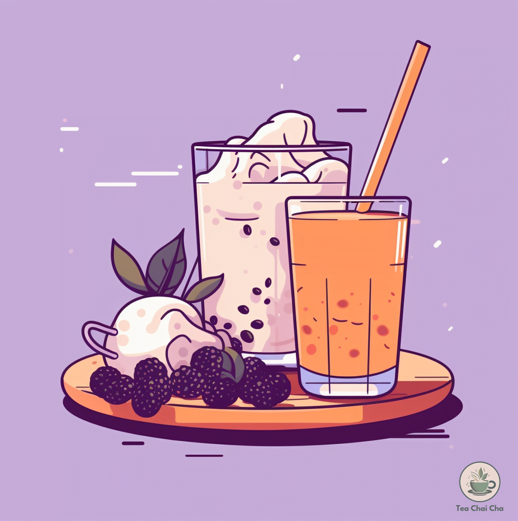 taro smoothie with berries