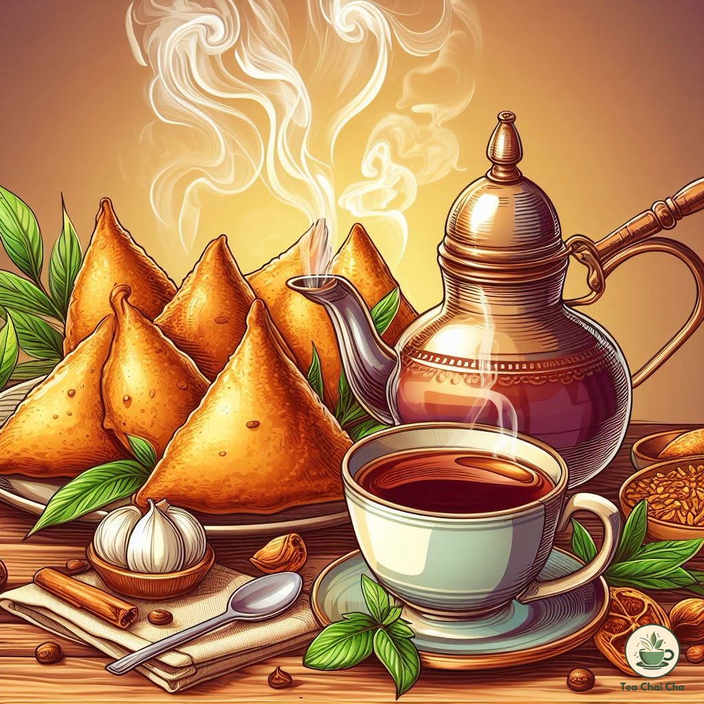 ceylon tea with samosas