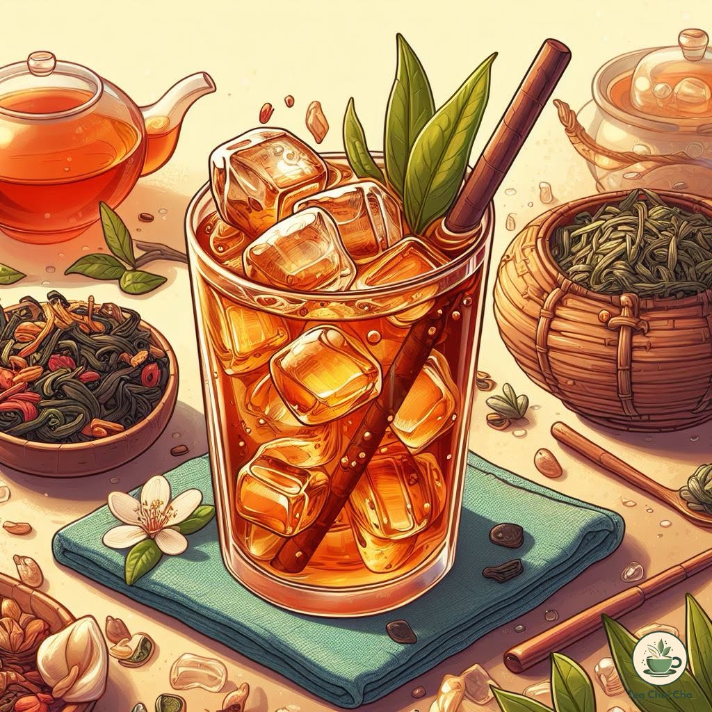 iced bai ji guan oolong tea