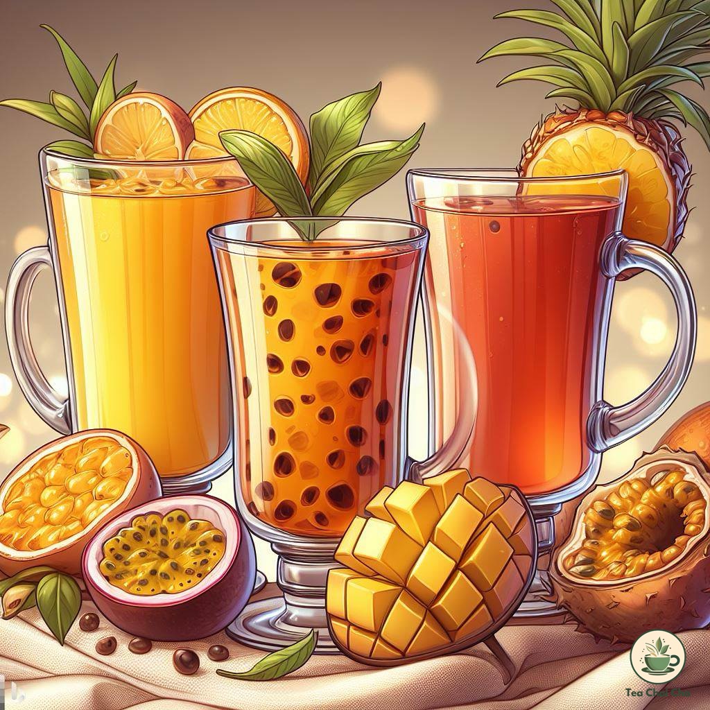 mango, pineapple, passion fruit tea