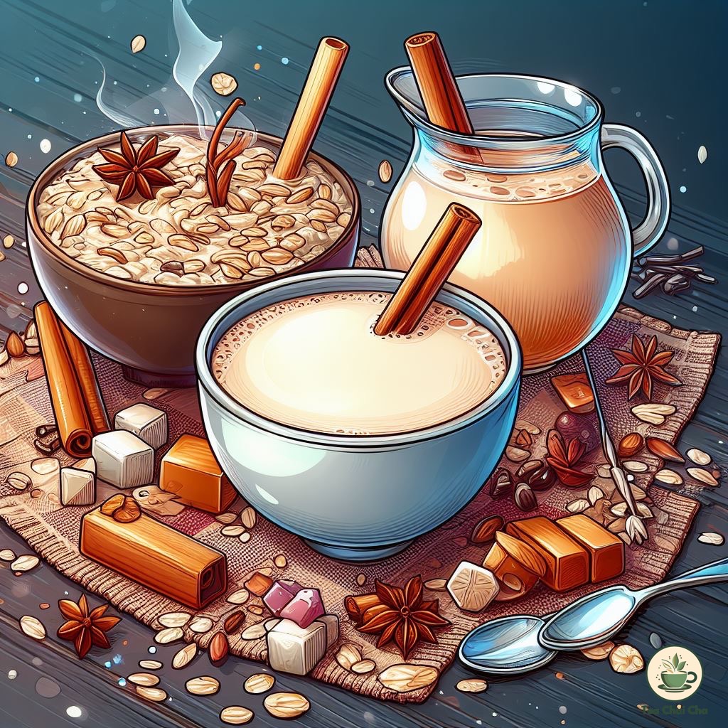 irish tea with oatmeal and porridge