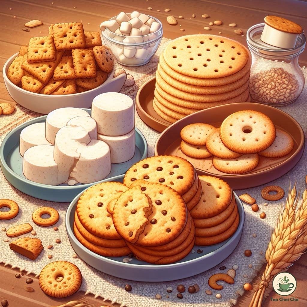 plain rice cakes, shortbread cookies, and unsalted crackers