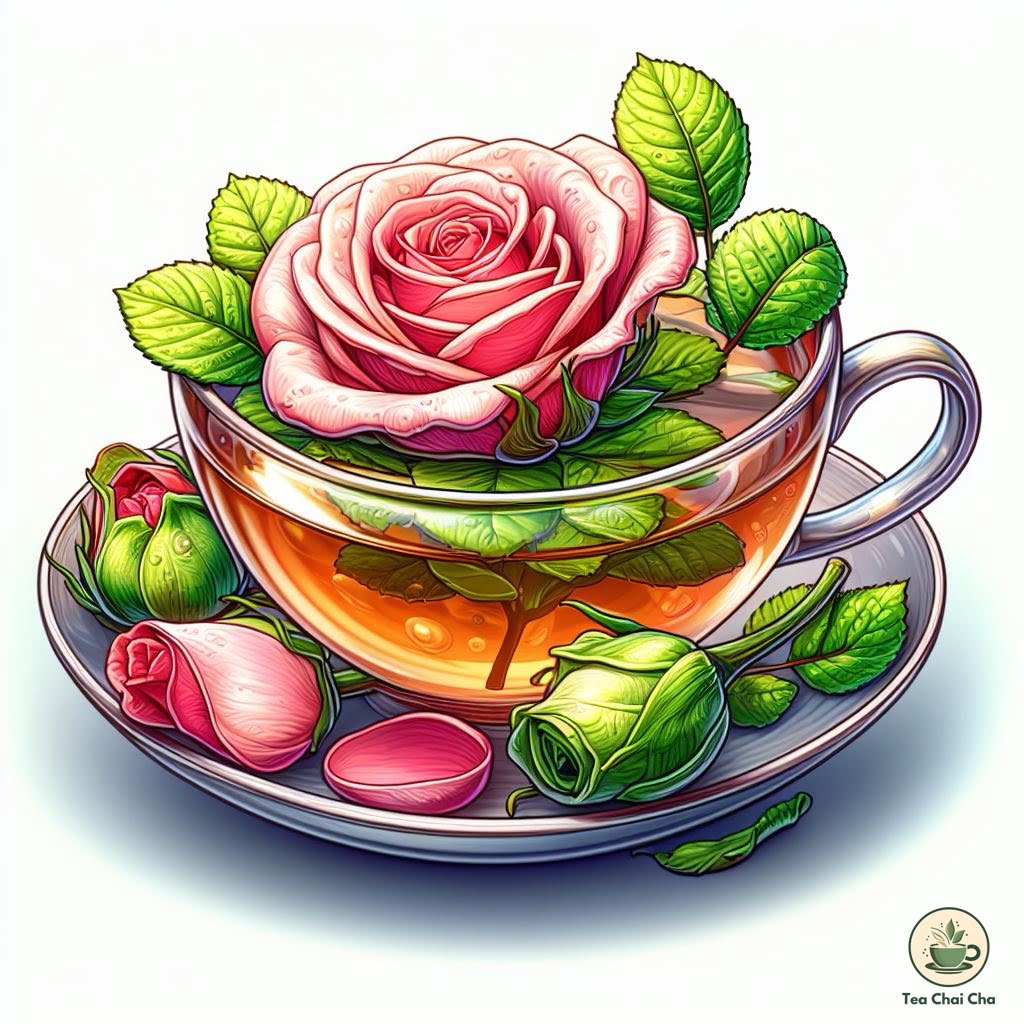 rose green tea