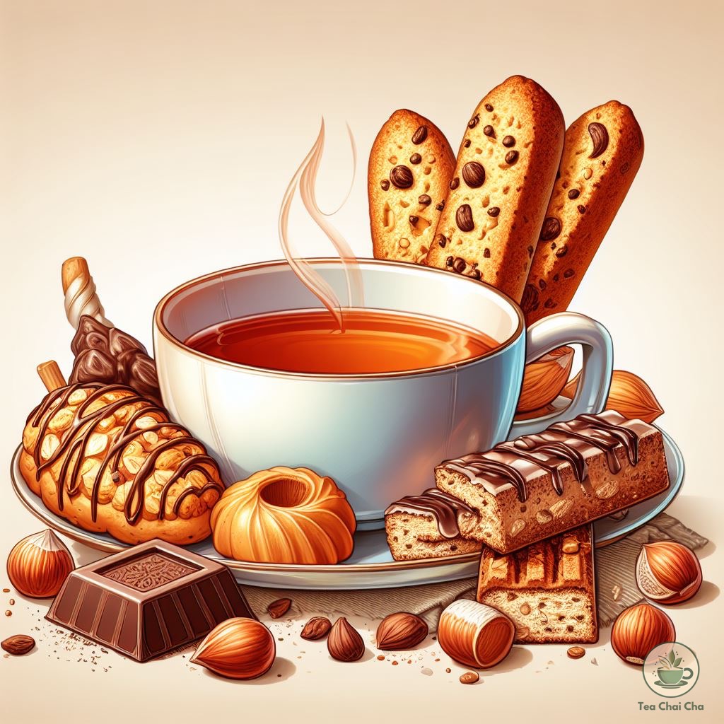 bai ji guan tea with almond cookies