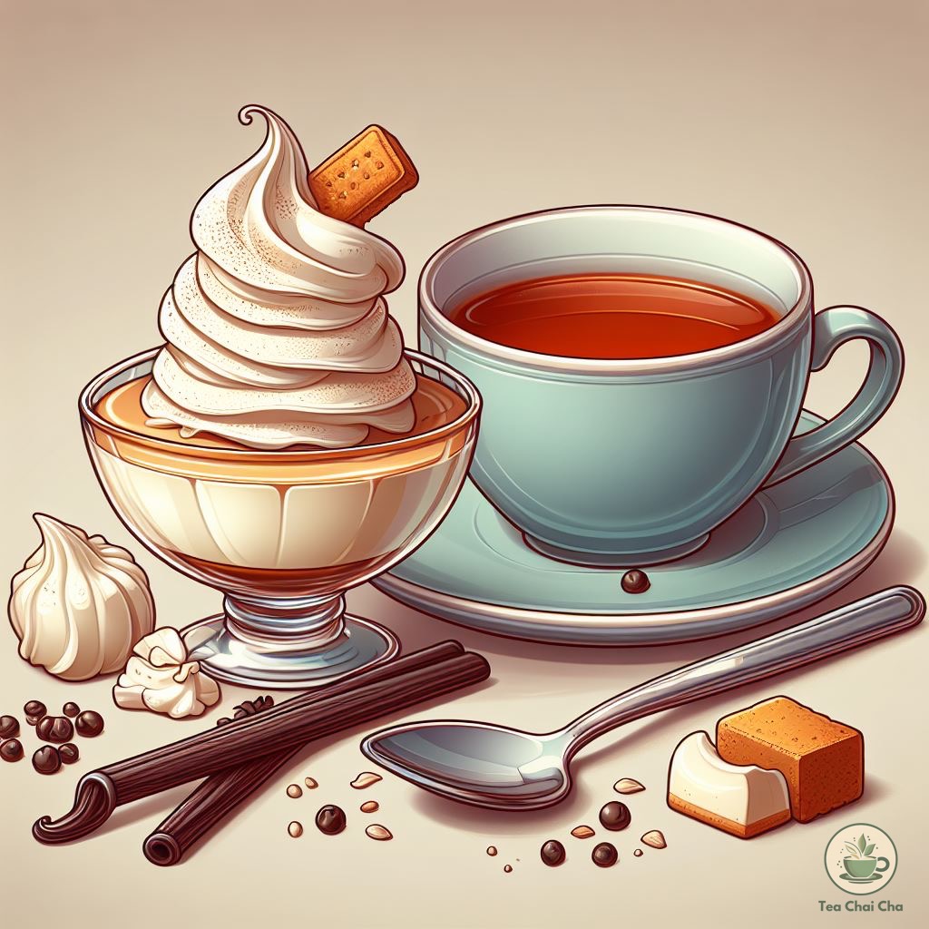 tea and vanilla desserts