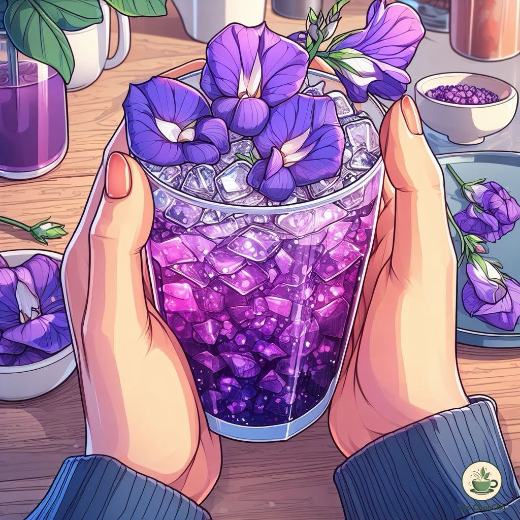 butterfly pea flower tea iced