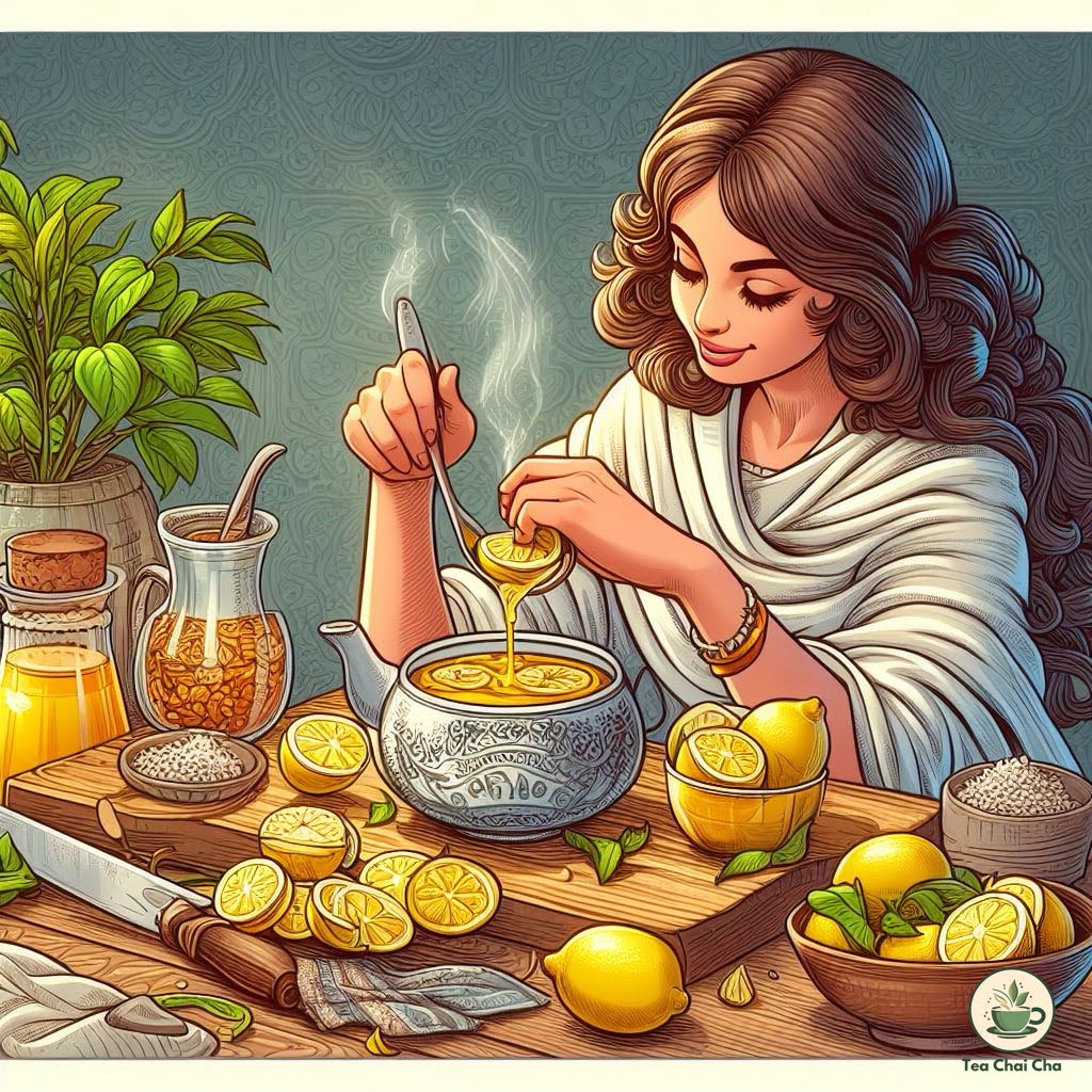 making lemon tea