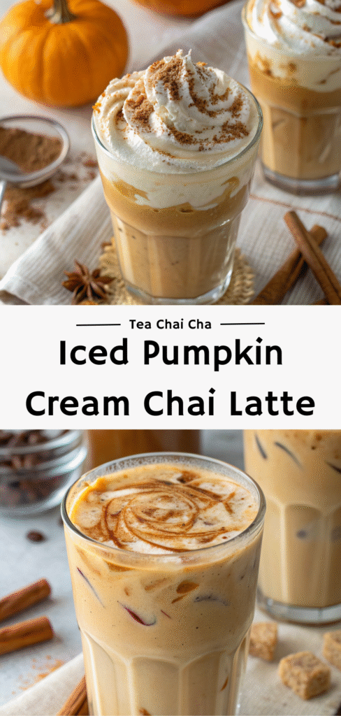 iced pumpkin cream chai tea latte