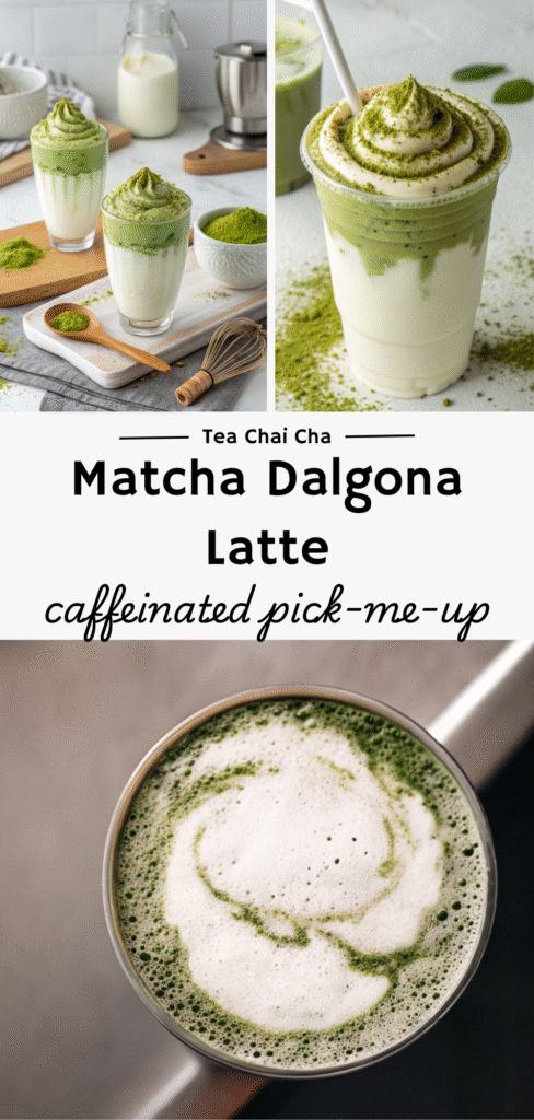 matcha dalgona latte