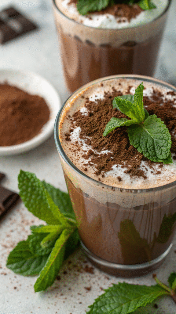 Chocolate Mint Tea Latte