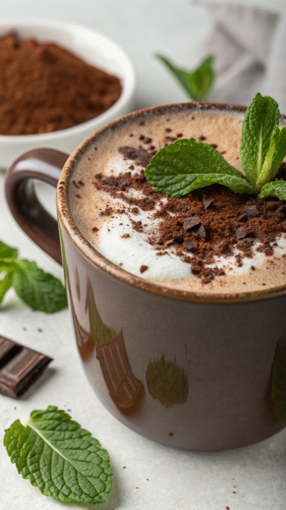 Ditch the Dessert, Sip This: Chocolate Mint Tea Latte