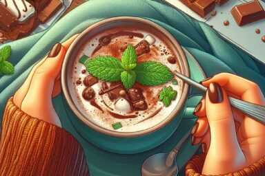 chocolate mint tea latte