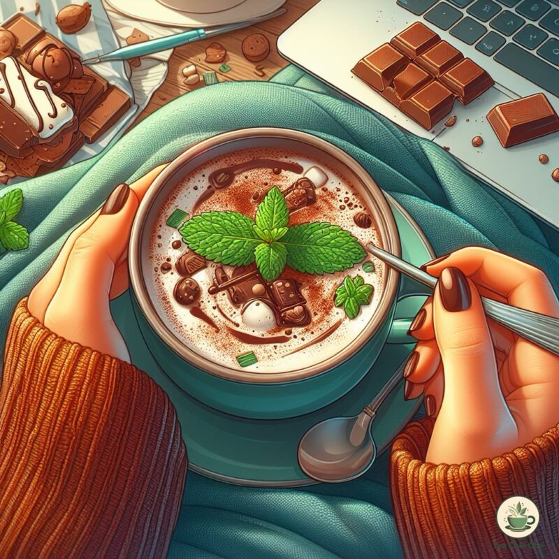 chocolate mint tea latte