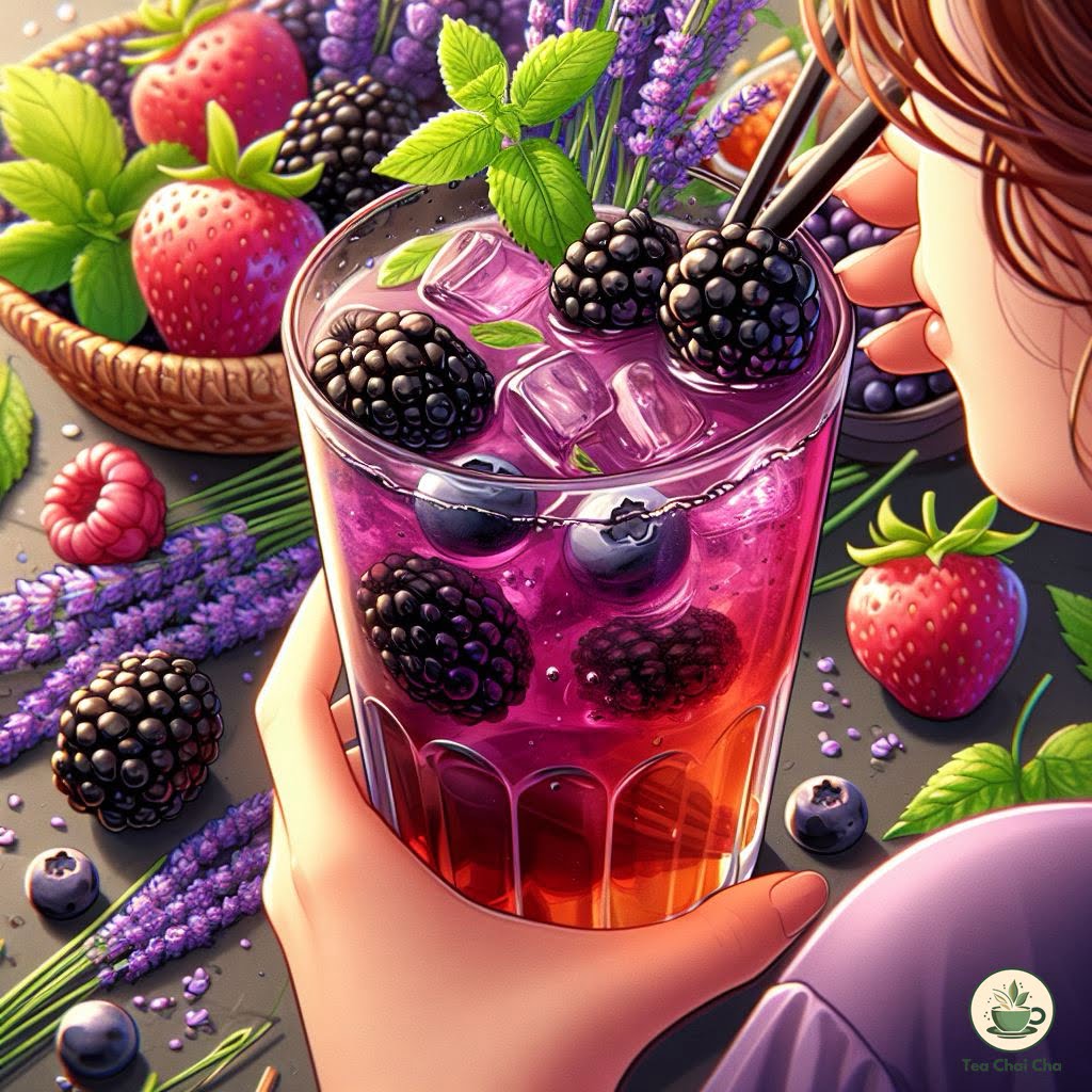 blackberry lavender iced tea