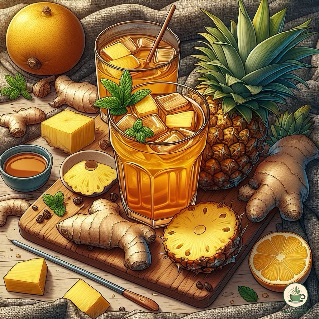 Pineapple Ginger Iced Tea