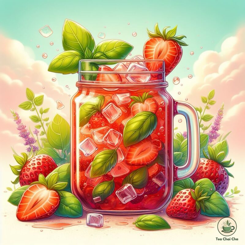 strawberry basil iced tea