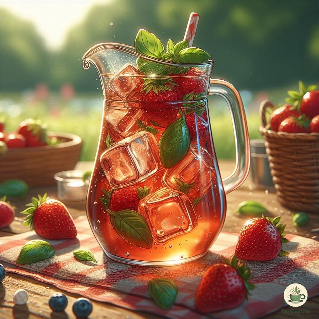 Strawberry Basil Iced Tea