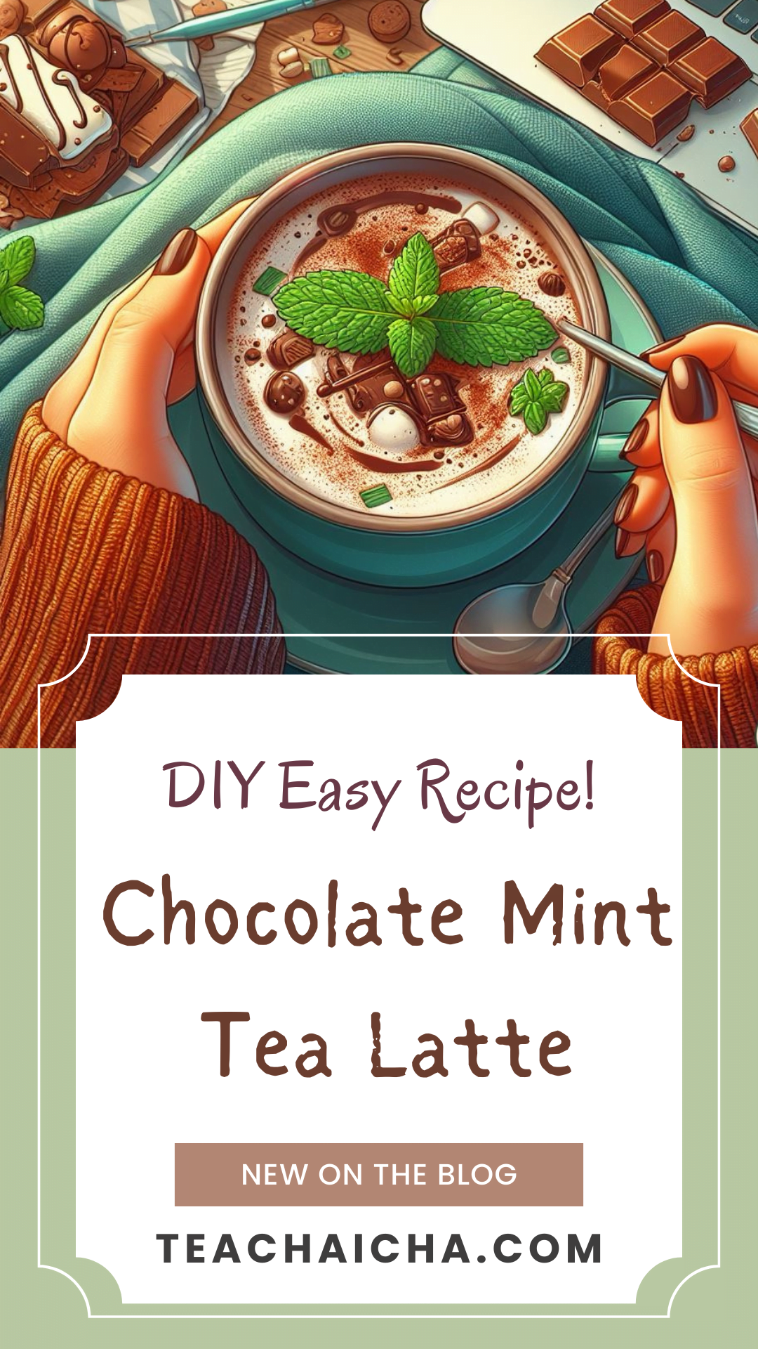 chocolate mint tea latte