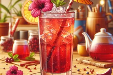 hibiscus tea spritzer