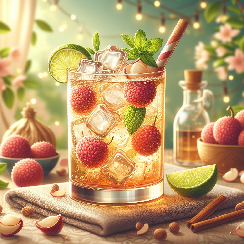 lychee jasmine tea mocktail