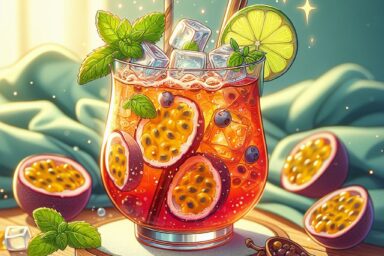 passion fruit tea mocktail