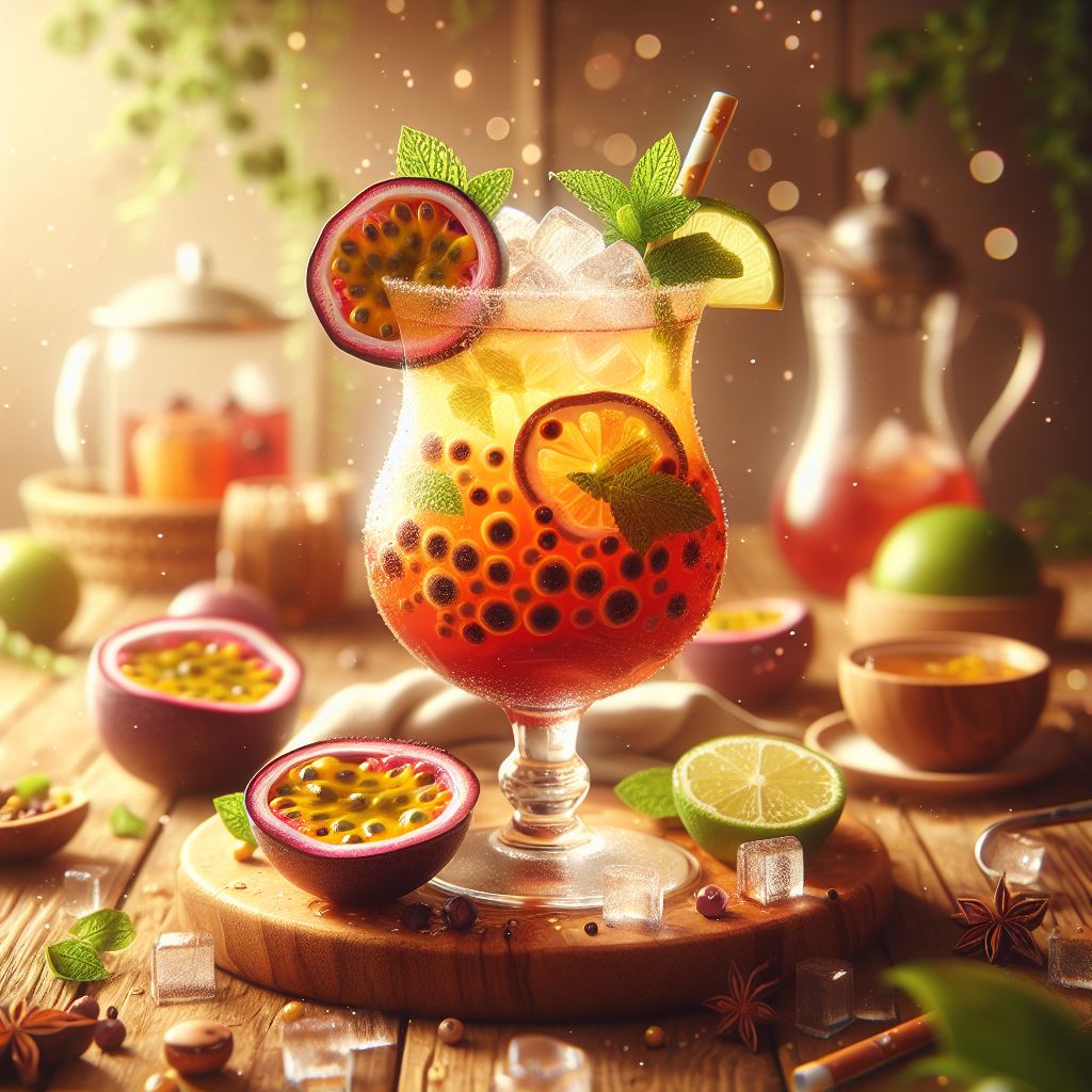 passionfruit tea mocktail