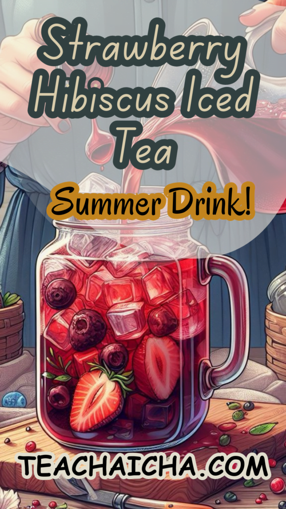 strawberry hibiscus iced tea