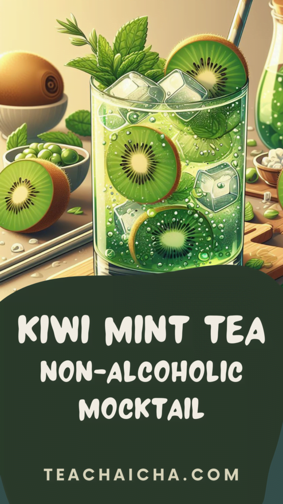 kiwi mint tea mocktail