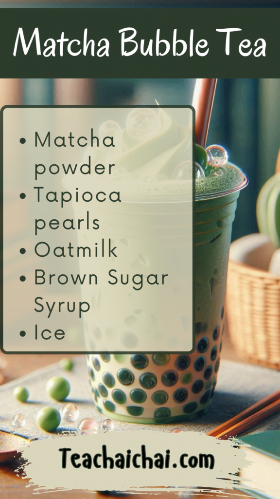 iced matcha bubble tea