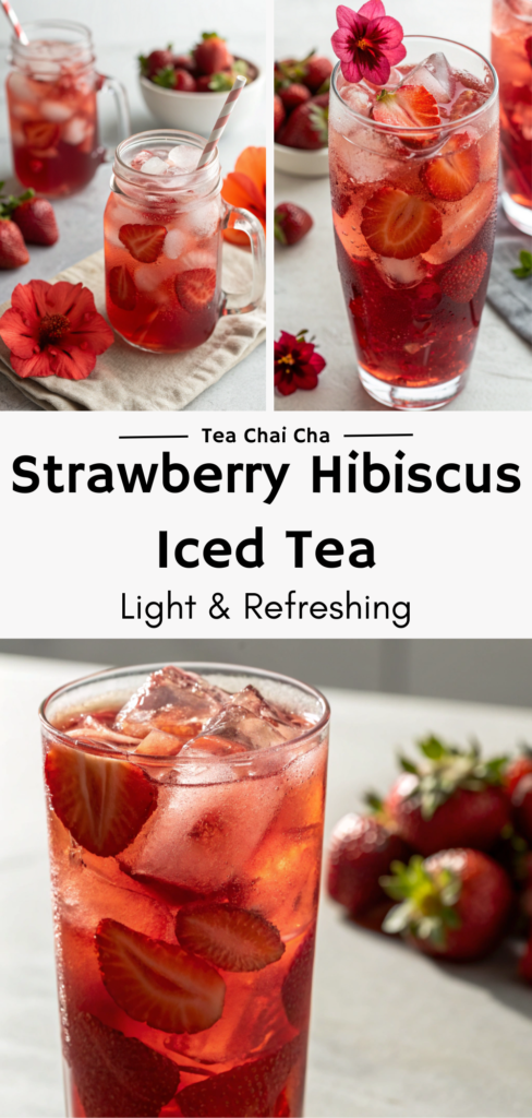 strawberry hibiscus iced tea