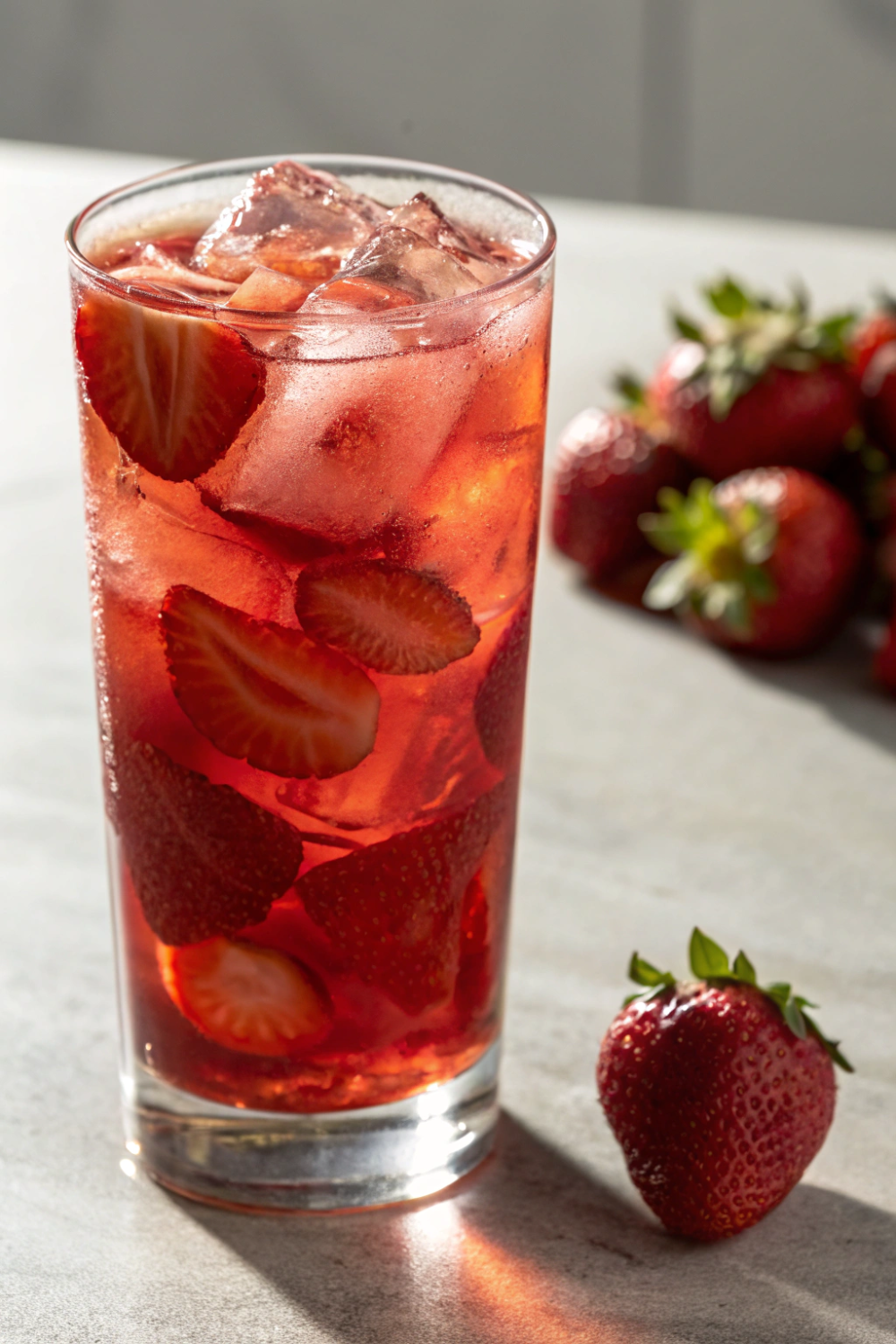 Strawberry Hibiscus Iced Tea